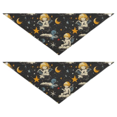 Glam Angel Hundehalstuch, trendsetzender Stil, niedliches Hundehalstuch, Druckknopf, Uni, für Welpen, Katzen, 2 Stück Glam Angel Hundehalstuch, trendsetzender Stil, niedliches Hundehalstuch, Druckknopf, Uni, für Welpen, Katzen, 2 Stück von EtherSpher