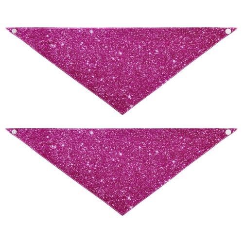 Hundehalstücher mit Druckknopfverschluss, uni, für Welpen, Katzen, glitzernd, pfirsichfarben, 2 Stück Hundehalstücher mit Druckknopfverschluss, uni, für Welpen, Katzen, glitzernd, pfirsichfarben, 2 Stück von EtherSpher