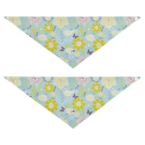 Hundehalstücher mit Frühlingsblumen, verstellbar, niedliches Haustier-Urlaubszubehör, Dekoration für Hunde und Katzen, 2 Stück Hundehalstücher mit Frühlingsblumen, verstellbar, niedliches Haustier-Urlaubszubehör, Dekoration für Hunde und Katzen, 2 Stück von EtherSpher