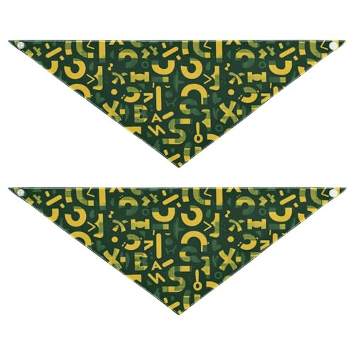 Hundehalstücher mit geometrischem Muster, einzigartige Form, verstellbare Passform, niedliches Haustierzubehör für Hunde und Katzen, 2 Stück von EtherSpher