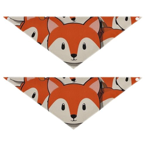 Hundehalstücher mit niedlichem Cartoon-Fuchs-Motiv, verstellbar, weich, niedliches Haustier-Urlaubsset für Hunde und Katzen, 2 Stück Hundehalstücher mit niedlichem Cartoon-Fuchs-Motiv, verstellbar, weich, niedliches Haustier-Urlaubsset für Hunde und Katzen, 2 Stück von EtherSpher