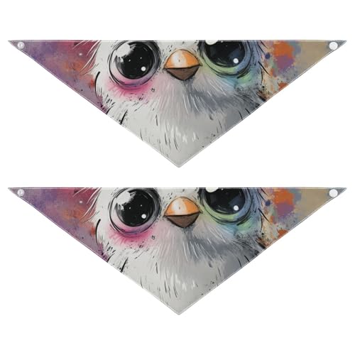 Hundehalstücher mit niedlichem weißem Vogel im Cartoon-Design, verstellbar, für Jungen und Mädchen, niedliches Haustierzubehör für Hunde und Katzen, 2 Stück Hundehalstücher mit niedlichem weißem Vogel im Cartoon-Design, verstellbar, für Jungen und Mädchen, niedliches Haustierzubehör für Hunde und Katzen, 2 Stück von EtherSpher