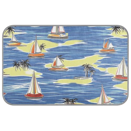 Kühlbett für Hunde mit Segelboot, Sommer-Szene, selbstkühlend, Outdoor-Hundebett für Katzen, Hunde, draußen, sichere Mantas frías para Perros M von EtherSpher