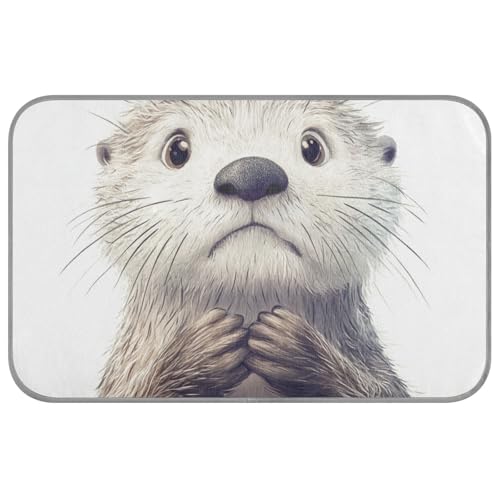 Kühlmatte für Hunde, Motiv: Cartoon, lustig, grauer Seeotter, für den Sommer, selbstkühlende Matte für Hunde, Outdoor, Kaninchen, drinnen, Essentials Tapete Refrescante para mascotas M von EtherSpher