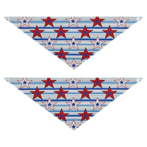 Stripe Stars 4. Juli Unabhängigkeitstag, Großpackung Hundehalstücher, verstellbar, Haustier-Schal, niedliches Haustier-Urlaubsset für Hunde und Katzen, 2 Stück Stripe Stars 4. Juli Unabhängigkeitstag, Großpackung Hundehalstücher, verstellbar, Haustier-Schal, niedliches Haustier-Urlaubsset für Hunde und Katzen, 2 Stück von EtherSpher