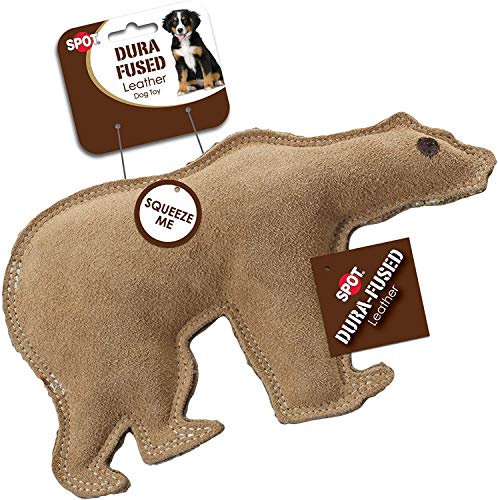Ethical Pet (3 Pack) Spot Dura-Fused Leather, Large Durable Bear - Dog Toy von SPOT