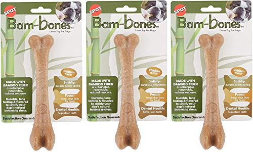 SPOT Bambones Chicken Bone 7.25 Inch Chew Toy for Dogs - 3 Pack von SPOT