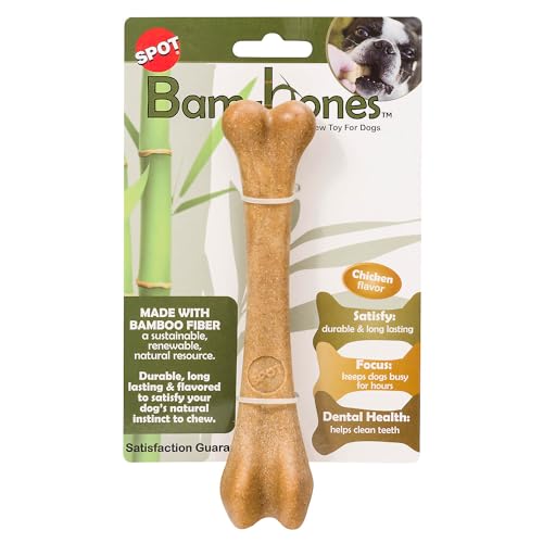SPOT Ethical Pets 54318 Kauspielzeug für Haustiere, Bambusknochen, Hühner von SPOT