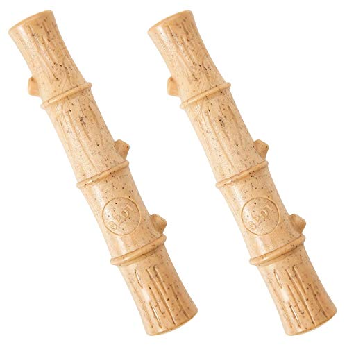 Ethical Pet Kauspielzeug für Hunde, Bambone Plus, Bambusstab, 24,1 cm, splitterfreie Alternative zu echtem Holz, 2 Stück von SPOT