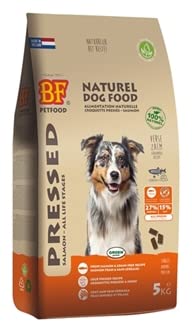 BIOFOOD Lachs Trockenfutter für Hunde - 100% Getreidefrei, Gepresst, Premium Qualität, Natürliche Zutaten, 5 kg - Ideal für Allergiker und Sensible Hunde von Etoni
