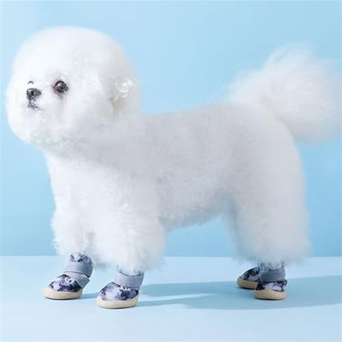 Yeduzyn Sport-Hundeschuhe, atmungsaktiv, Teddy-Zwergspitz, Bichon, mittlere und kleine Hunde, vier Jahreszeiten, universell (Schwarz, Größe 37) von Etosem