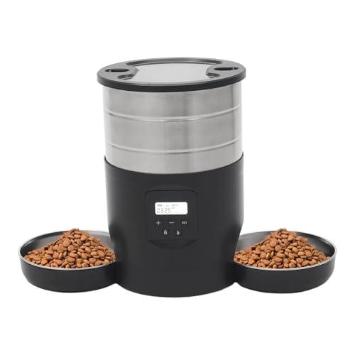 Futterautomat Katze 2 Näpfe Katzenfutter Automat Kabellos Automatischer Futterspender Katze Edelstahl 4.5L Timer 1-4 Mahlzeit/Tag Trockenfutterspender 2 Stromquellen für Trockenfutter Hunde Haustier Futterautomat Katze 2 Näpfe Katzenfutter Automat Kabellos Automatischer Futterspender Katze Edelstahl 4.5L Timer 1-4 Mahlzeit/Tag Trockenfutterspender 2 Stromquellen für Trockenfutter Hunde Haustier von Etrhdfyts