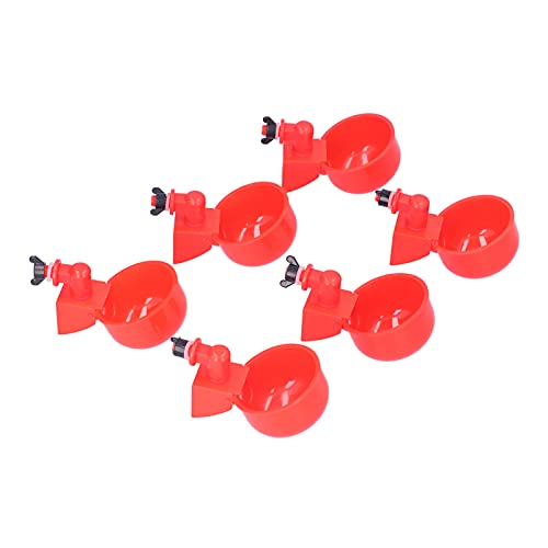 6 Stück Hühner-Wasserbecher, Hühner-Wasserbecher, Hühner-Wasser-Futterspender, 1/8 Zoll, Tragbarer Schüssel-Typ, Edelstahlfeder, Automatische Bewässerung, Hühn 6 Stück Hühner-Wasserbecher, Hühner-Wasserbecher, Hühner-Wasser-Futterspender, 1/8 Zoll, Tragbarer Schüssel-Typ, Edelstahlfeder, Automatische Bewässerung, Hühn von Eujgoov