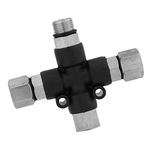 Eujgoov 3-Wege-Luftsplitteranpassung, Stecker für Airbrush- und Mini-Luftkompressor, HosepipeFitting, Anschließen DREI Luftschläuche und eine Luftpumpe, Bequeme Verwendung und Zuverlässige Leckdesign von Eujgoov