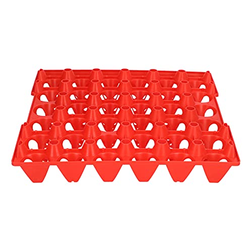 Eujgoov 30 Zellplastikzeigerkisten Halterschale, Geräumige Eierspeicherung, Stapelbares Design, Wiederverwendbar und Stabil, aus Kunststoff, Sichern, Bis zu 30 Eier, Vielseitiger Gebrauch, Zum (Rot) von Eujgoov