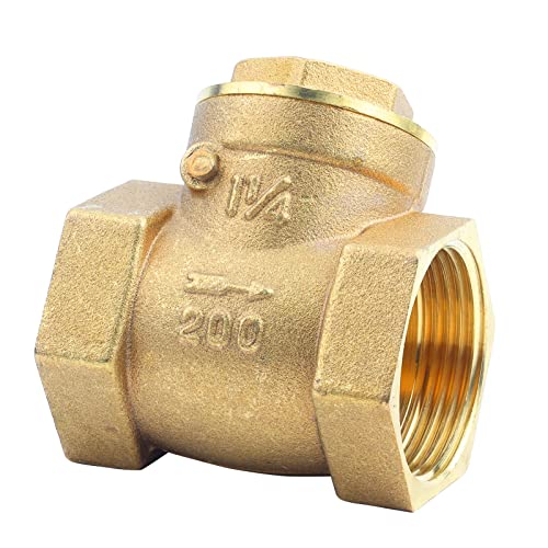 Eujgoov DN32-Rückschlagventil, 232 Psi, 1-1/4 Zoll Rückschlagventil, Zuflargewinde, Horizontales Einweg-Rückschlagventil Eujgoov DN32-Rückschlagventil, 232 Psi, 1-1/4 Zoll Rückschlagventil, Zuflargewinde, Horizontales Einweg-Rückschlagventil von Eujgoov