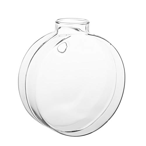 Transparente Glasvase, Hängende Glasvase, Hängende Glasvase, Pflanzgefäß, Glas-Hängedekoration für Aquarium Bepflanzt (runde Kuchenform) von Eujgoov