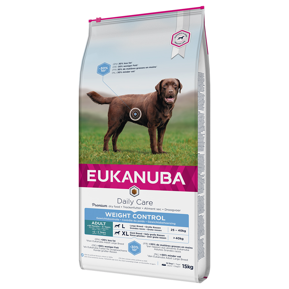 12 kg / 15 kg Eukanuba Daily Care zum Sonderpreis! - 15 kg Weight Control Large Adult Dog von Eukanuba