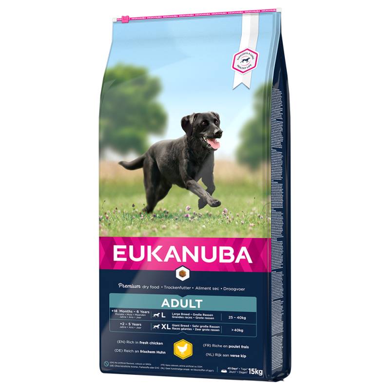 15 kg Eukanuba Trockenfutter mit Huhn zum Sonderpreis! - Adult Large von Eukanuba