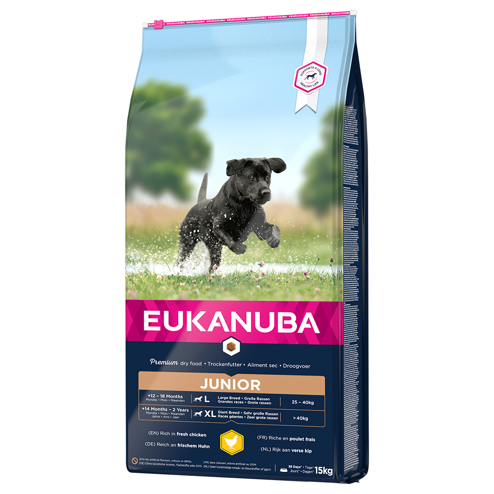 15 kg Eukanuba Trockenfutter mit Huhn zum Sonderpreis! - Junior Large 15 kg Eukanuba Trockenfutter mit Huhn zum Sonderpreis! - Junior Large von Eukanuba