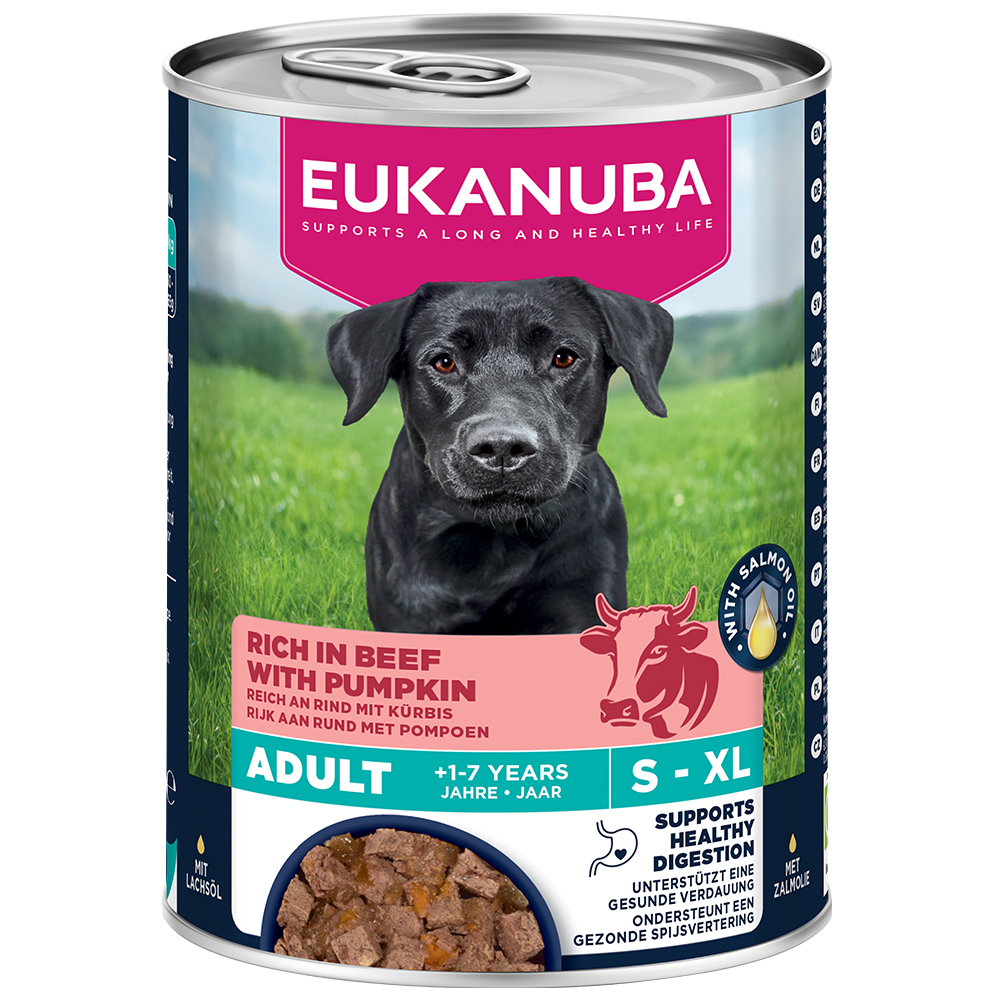 18 + 6 gratis! 24 x 400 g Eukanuba - Adult Reich an Rind mit Kürbis 18 + 6 gratis! 24 x 400 g Eukanuba - Adult Reich an Rind mit Kürbis von Eukanuba