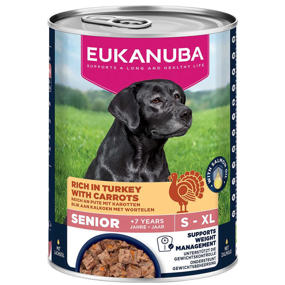 18 + 6 gratis! 24 x 400 g Eukanuba - Senior Reich an Pute mit Karotten 18 + 6 gratis! 24 x 400 g Eukanuba - Senior Reich an Pute mit Karotten von Eukanuba