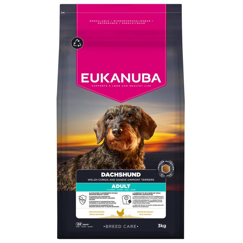 Eukanuba Adult Breed Care Dachshund - Sparpaket: 3 x 3 kg Eukanuba Adult Breed Care Dachshund - Sparpaket: 3 x 3 kg von Eukanuba