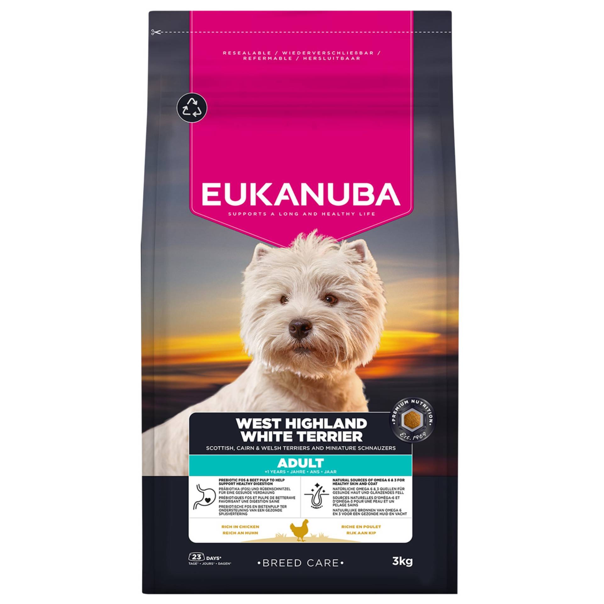 Eukanuba Adult Breed Care West Highland White Terrier - Sparpaket: 3 x 3 kg von Eukanuba