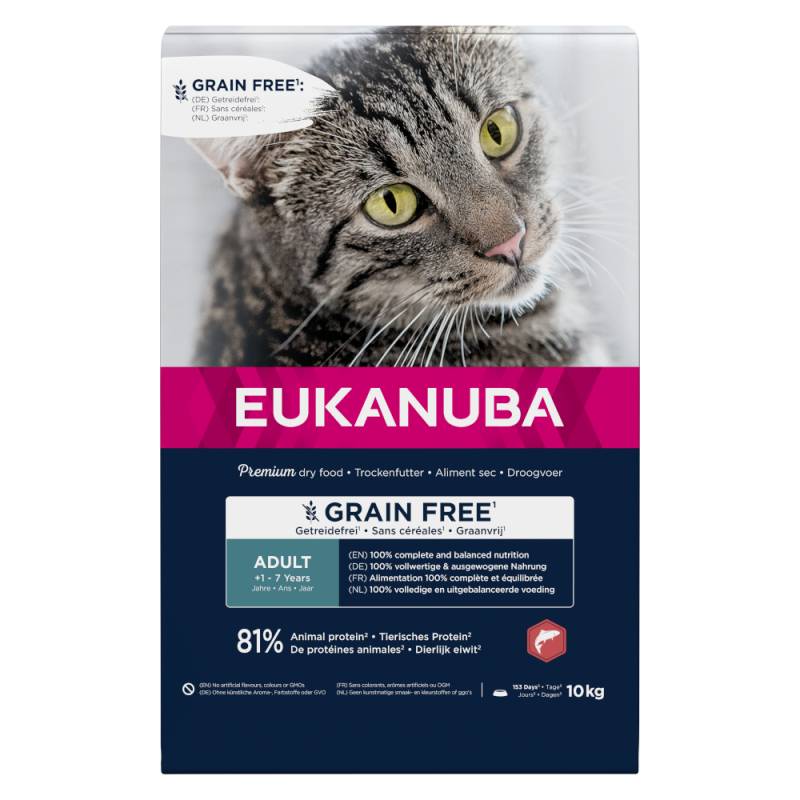 Eukanuba Adult Grain Free Reich an Lachs - Sparpaket: 2 x 10 kg von Eukanuba