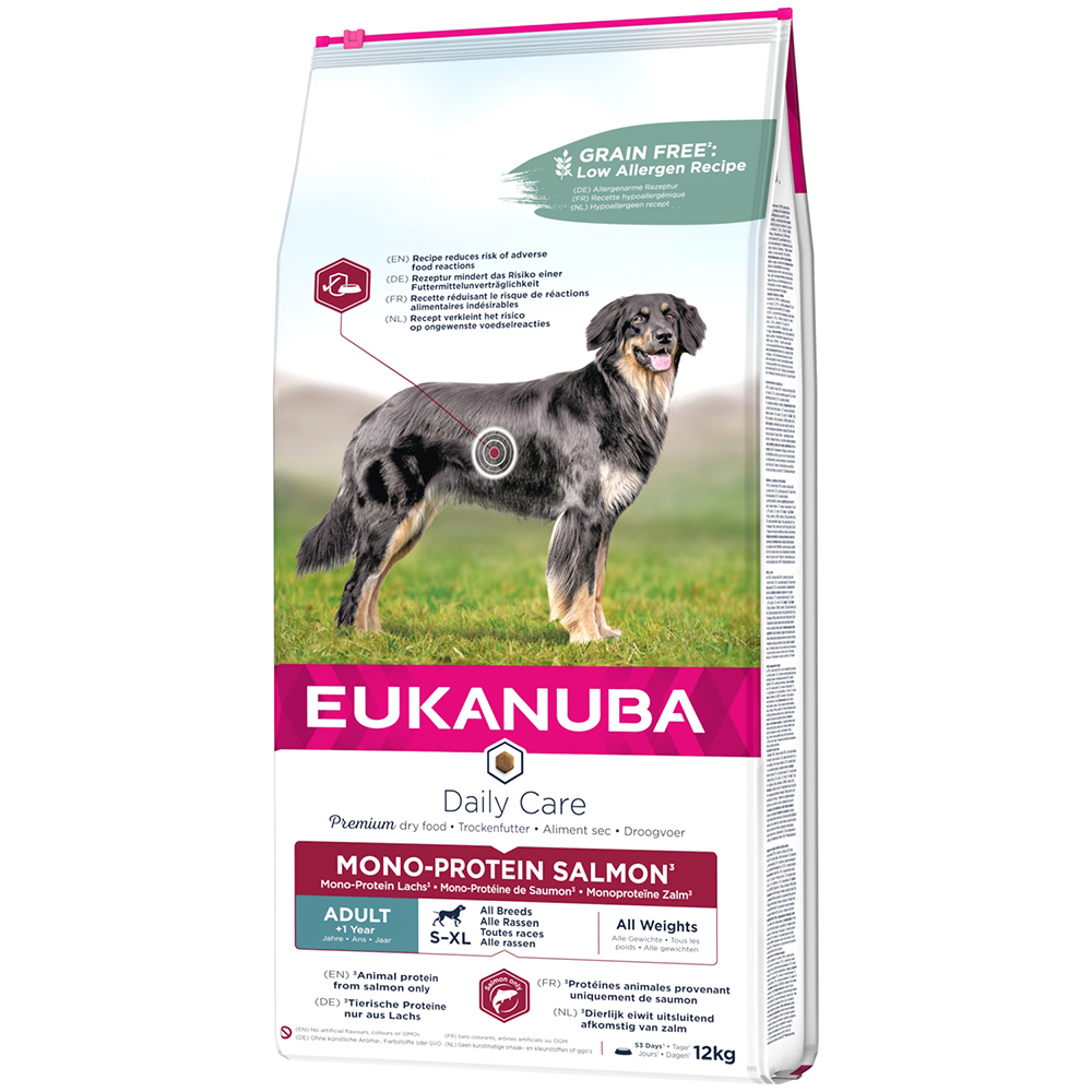 Eukanuba Adult Mono-Protein mit Lachs - Sparpaket: 2 x 12 kg von Eukanuba