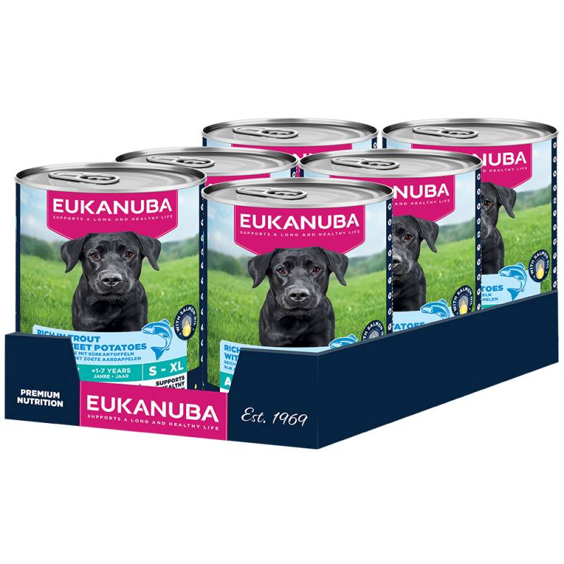 Eukanuba Adult Reich an Forelle mit Süßkartoffeln - Sparpaket: 48 x 400 g von Eukanuba