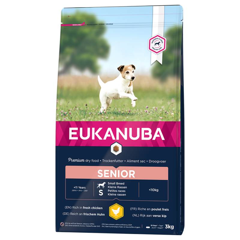 Eukanuba Caring Senior Small Breed Huhn - Sparpaket: 3 x 3 kg von Eukanuba