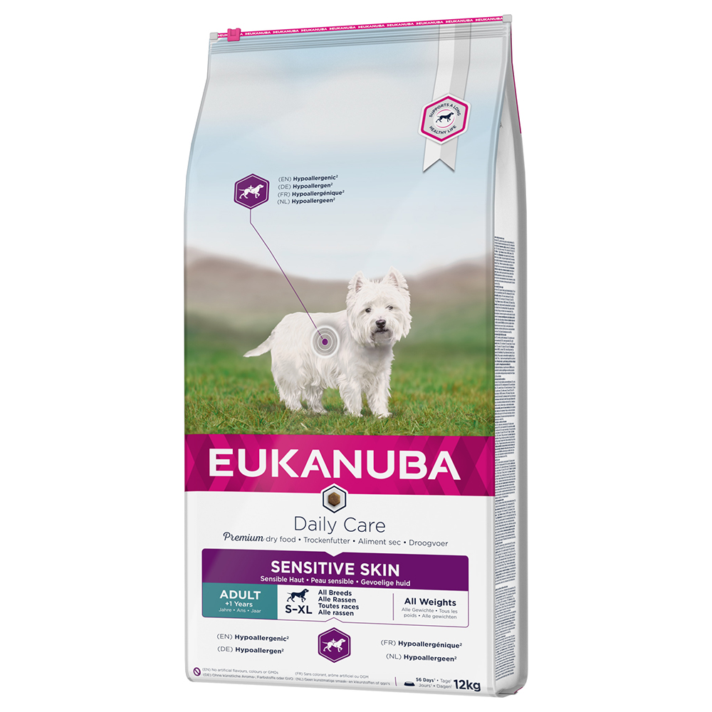 Eukanuba Daily Care Adult Sensitive Skin - Sparpaket: 2 x 12 kg von Eukanuba