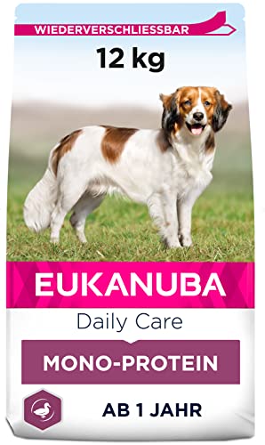 Eukanuba Daily Care Mono-Protein Hundefutter - Trockenfutter mit nur Ente als tierischem Protein, allergenarme Rezeptur, 12 kg von Eukanuba