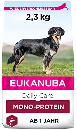Eukanuba Daily Care Mono-Protein Hundefutter - Trockenfutter mit nur Lachs als tierischem Protein, allergenarme Rezeptur, 2,3 kg von Eukanuba