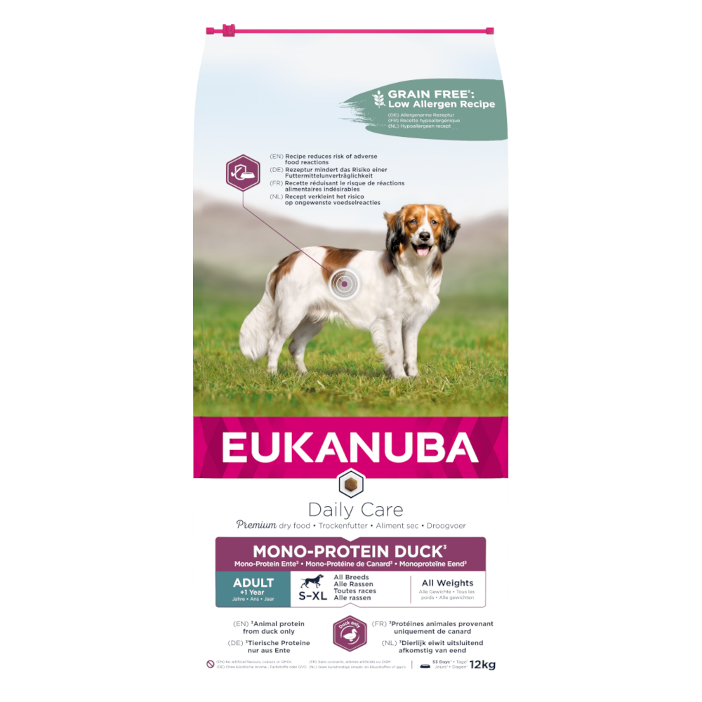Eukanuba Daily Care Monoprotein Ente - Sparpaket: 2 x 12 kg von Eukanuba