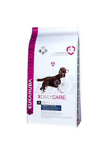 Eukanuba Daily Care Overweight / Sterilised Trockenfutter – Fettarmes Spezialfutter für übergewichtige oder kastrierte Hunde, 12,5 kg von Eukanuba