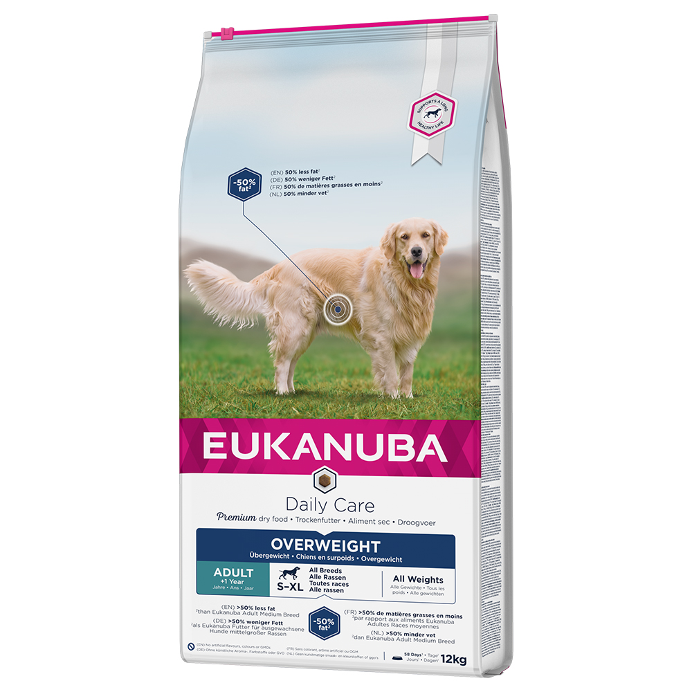 Eukanuba Daily Care Overweight Adult Dog - Sparpaket: 2 x 12 kg von Eukanuba