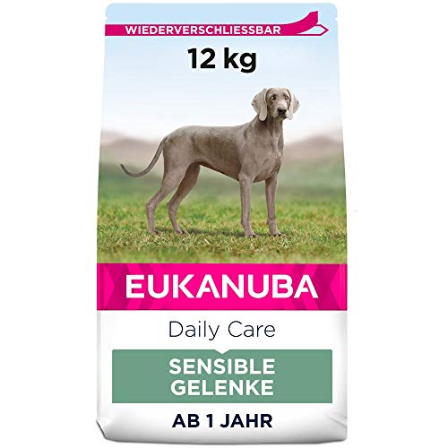 Eukanuba Daily Care Sensitive Joints Hundefutter - Trockenfutter für Hunde mit Gelenkbeschwerden – Spezialfutter geeignet für alle ausgewachsenen Rassen, 12 kg von Eukanuba