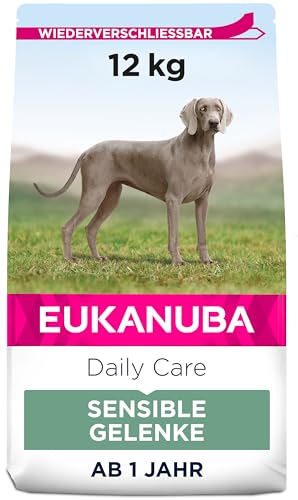 Eukanuba Daily Care Sensitive Joints Hundefutter - Trockenfutter für Hunde mit Gelenkbeschwerden – Spezialfutter geeignet für alle ausgewachsenen Rassen, 12 kg von Eukanuba