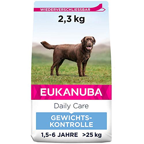 Eukanuba Daily Care Weight Control für große Rassen - Fettarmes Hundefutter zum Gewichtserhalt oder Diät bei Übergewicht, 2,3 kg von Eukanuba