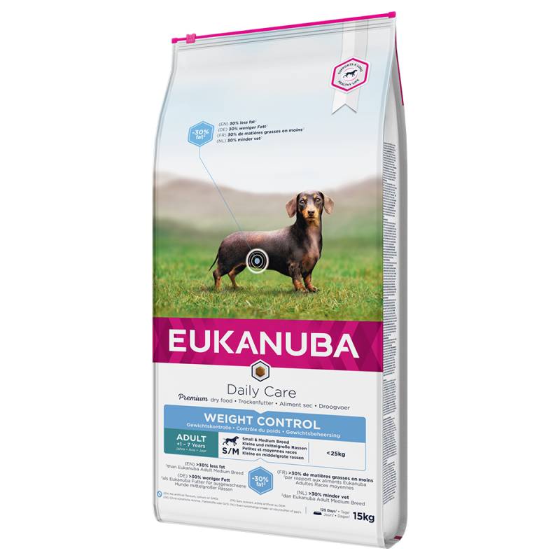 Eukanuba Daily Care Weight Control Small/Medium Adult Dog - Sparpaket: 2 x 15 kg von Eukanuba