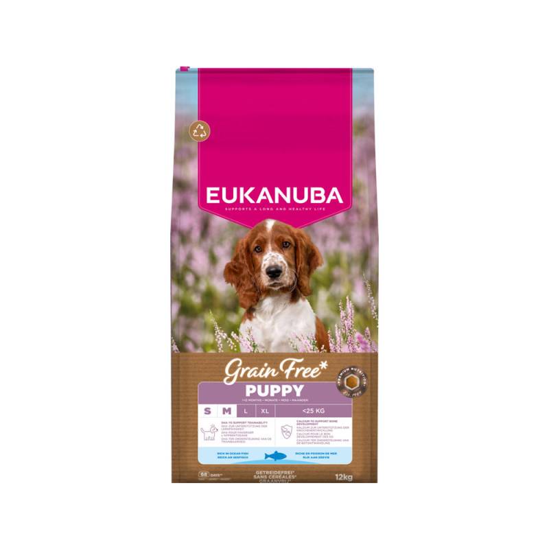 Eukanuba Dog Puppy Small/Medium Grainfree Hundefutter - Seefisch - 3 kg von Eukanuba