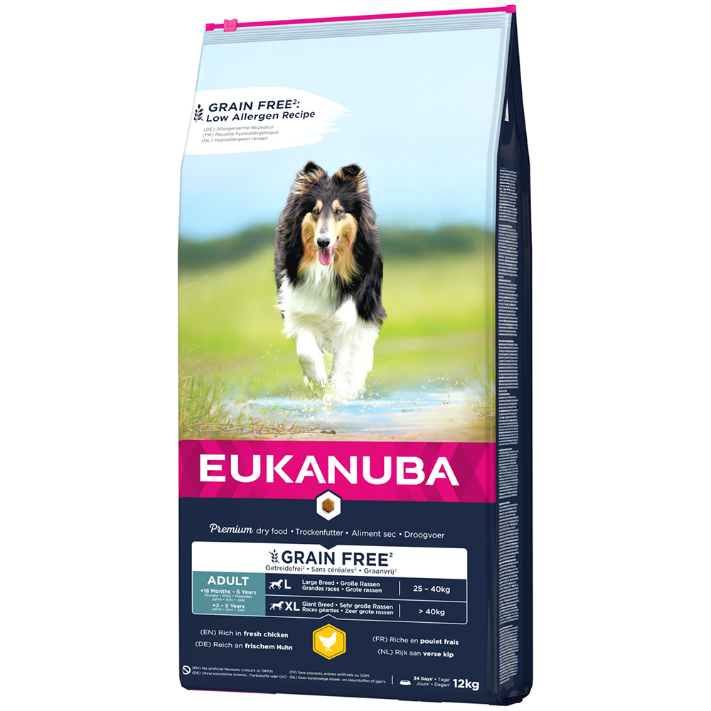 Eukanuba Grain Free Adult Large Breed Huhn - Sparpaket: 2 x 12 kg Eukanuba Grain Free Adult Large Breed Huhn - Sparpaket: 2 x 12 kg von Eukanuba