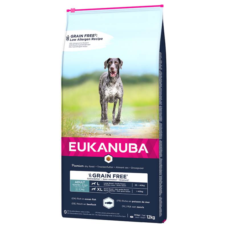 Eukanuba Grain Free Adult Large Dogs mit Lachs - 12 kg von Eukanuba