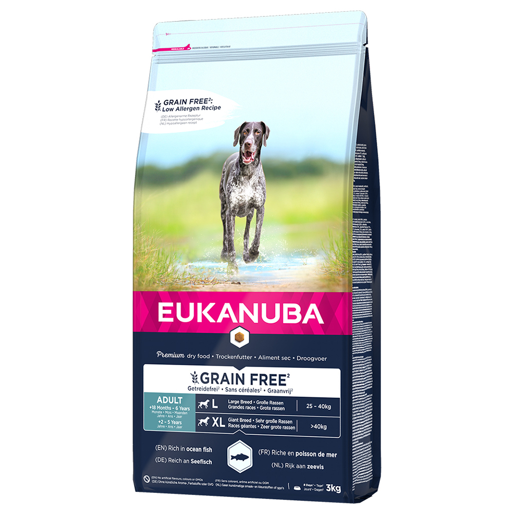 Eukanuba Grain Free Adult Large Dogs Lachs - Sparpaket: 2 x 3 kg von Eukanuba