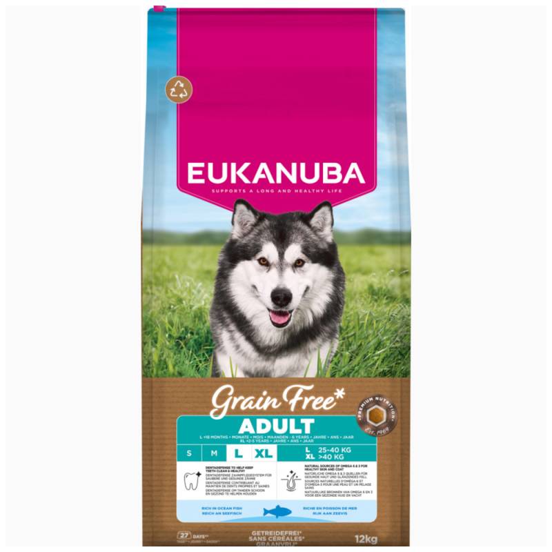 Eukanuba Grain Free Adult Large & Giant Breed Seefisch - 12 kg von Eukanuba