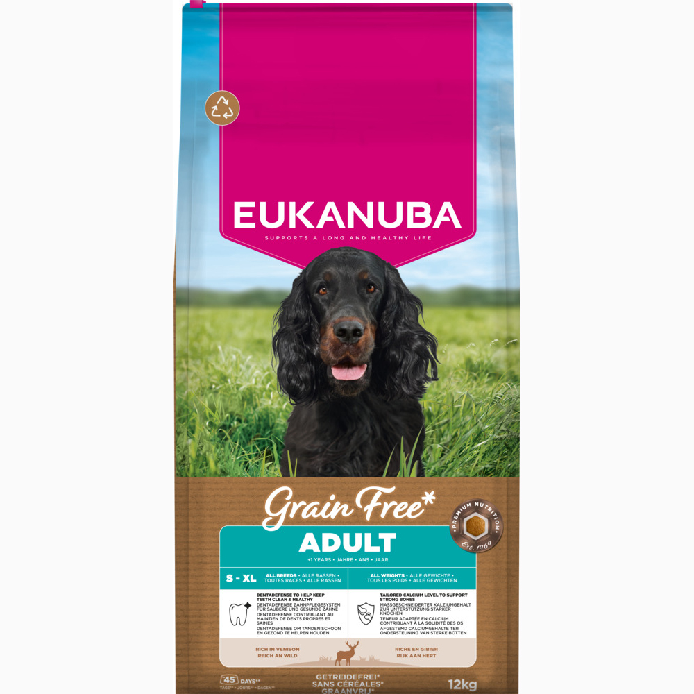 Eukanuba Grain Free Adult mit Wild - Sparpaket: 2 x 12 kg Eukanuba Grain Free Adult mit Wild - Sparpaket: 2 x 12 kg von Eukanuba