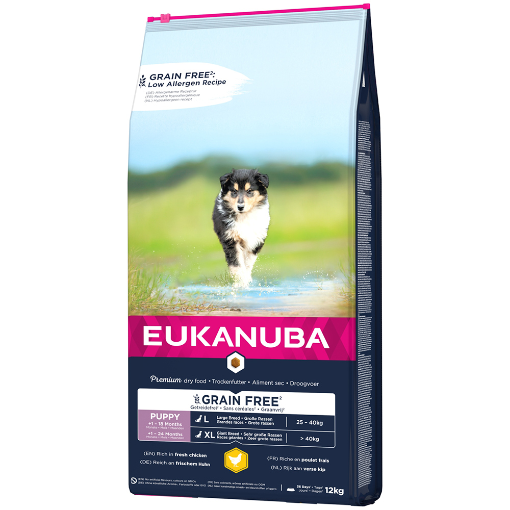 Eukanuba Grain Free Puppy Large Breed Huhn - Sparpaket: 2 x 12 kg von Eukanuba