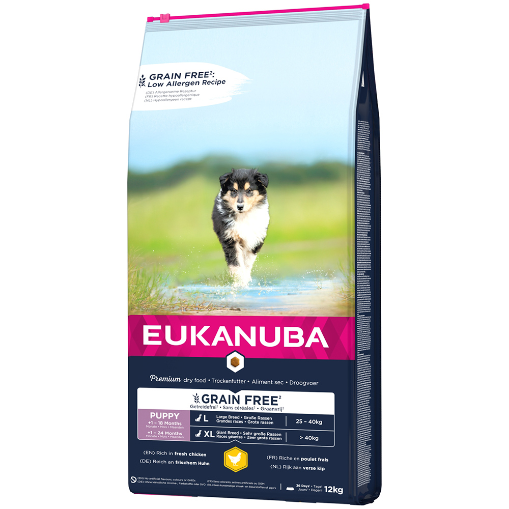 Eukanuba Grain Free Puppy Large Breed Huhn - Sparpaket: 2 x 12 kg Eukanuba Grain Free Puppy Large Breed Huhn - Sparpaket: 2 x 12 kg von Eukanuba